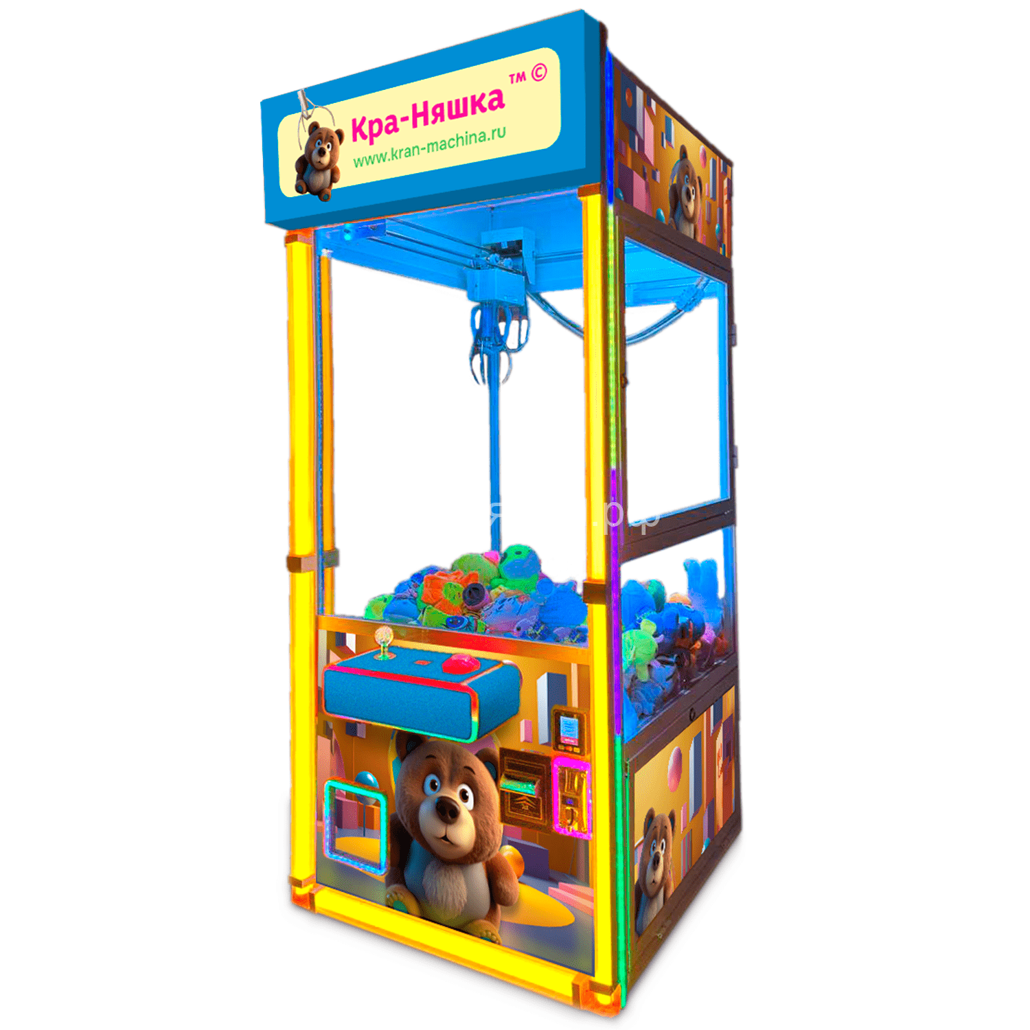 Автомат с игрушками Яркая Кра-Няшка — 3 Мишка Хватайка