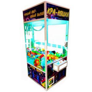 Автомат с игрушками , светиться тумба управления и окно выдачи приза. Хватайка Автоматы Кра-Няшка - это специальная яркая серия Автоматов с игрушками. Вариант белого корпуса с стильными , модными наклейками